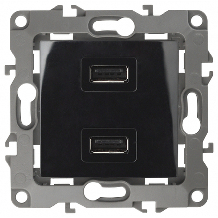12-4110-06 ЭРА Устройство зарядное USB, 230В/5В-2100мА, IP20, Эра12, чёрный