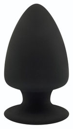 Черная анальная втулка Premium Silicone Plug M - 11 см. (Цвет: черный)