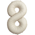 Шар фольгированный Цифра 8 101 см (Бежевый)