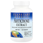 Planetary Herbals, Экстракт артишока, 500 мг, 120 таблеток