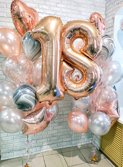 Шар "Цифра" розовое золото