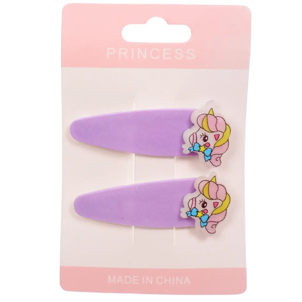 Зажимы для волос детские 2шт «ЗЕФИР», единорожки, 5.5*1.8см