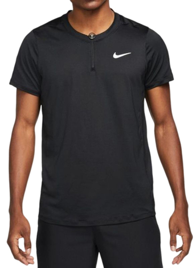 Мужское теннисное поло Nike Men's Court Dri-Fit Advantage Polo - black/white