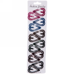 Зажимы для волос детские 12шт на блистере «Your Jewelry - Heart», микс 6 цветов, 4,5*3см