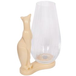 Ваза для цветов Кошка Шелби Айвори