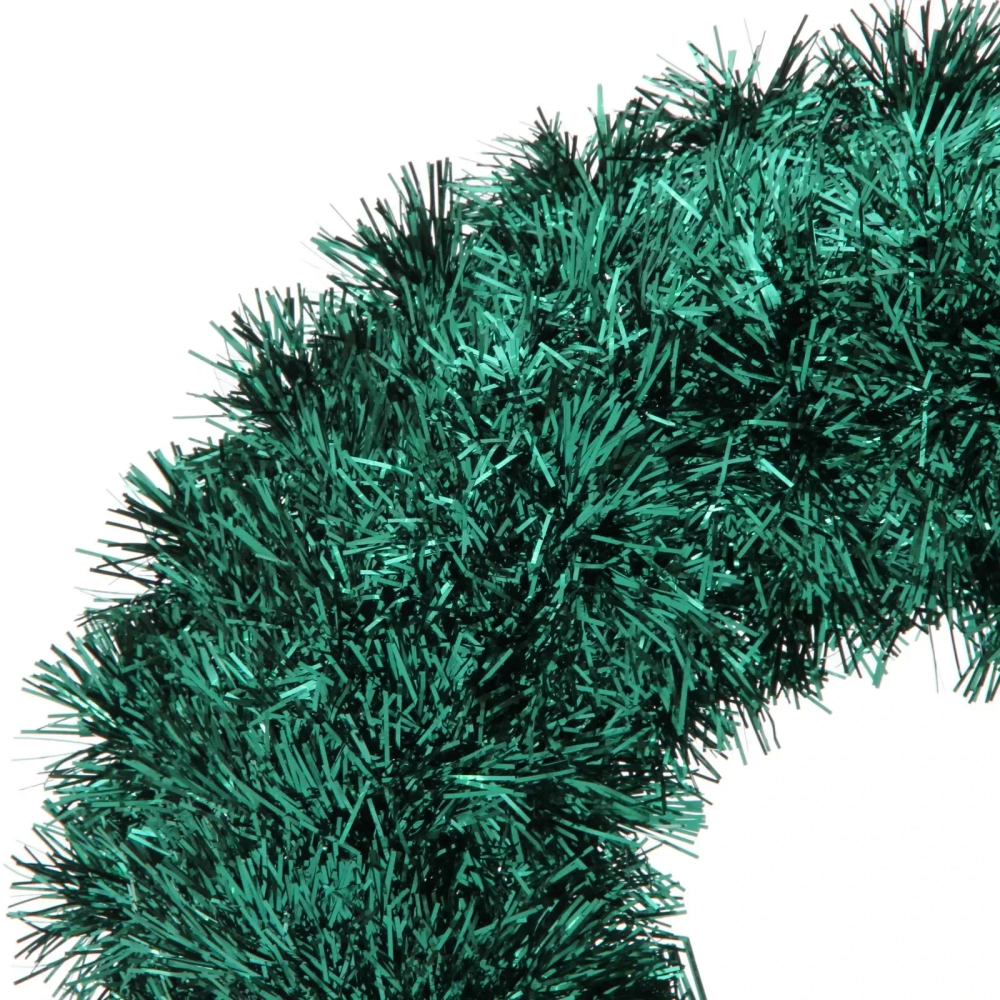 Венок декоративный TINSEL «Яркие переливы» 38 см, Изумруд