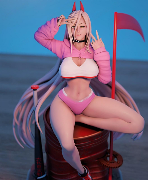 Пауэр Power Человек бензопила Chainsaw Man Коллекционная Фигурка Аниме