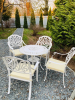 Комплект мебели из литого алюминия Geneva 4 White, античная бронза