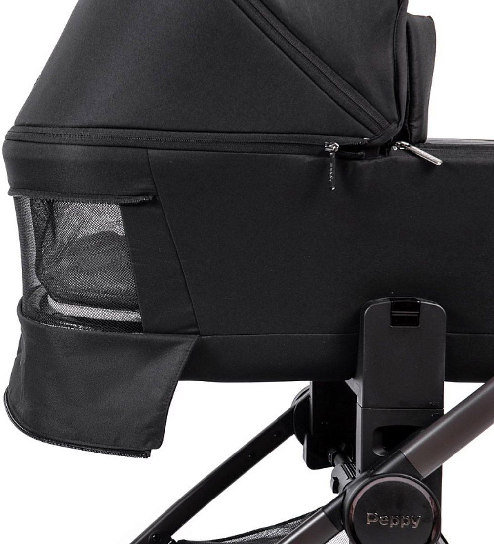 Детская коляска Peppy Monaco Thermo 3 в 1 с автокреслом First Black