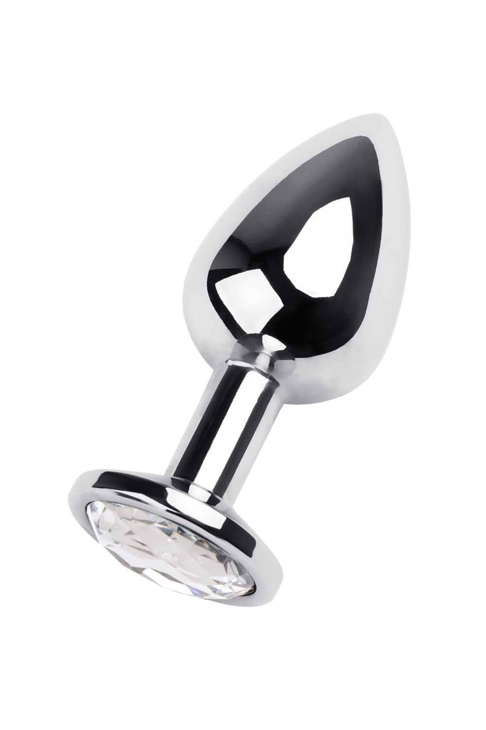 Анальная втулка с кристаллом Large прозрачный 9 см