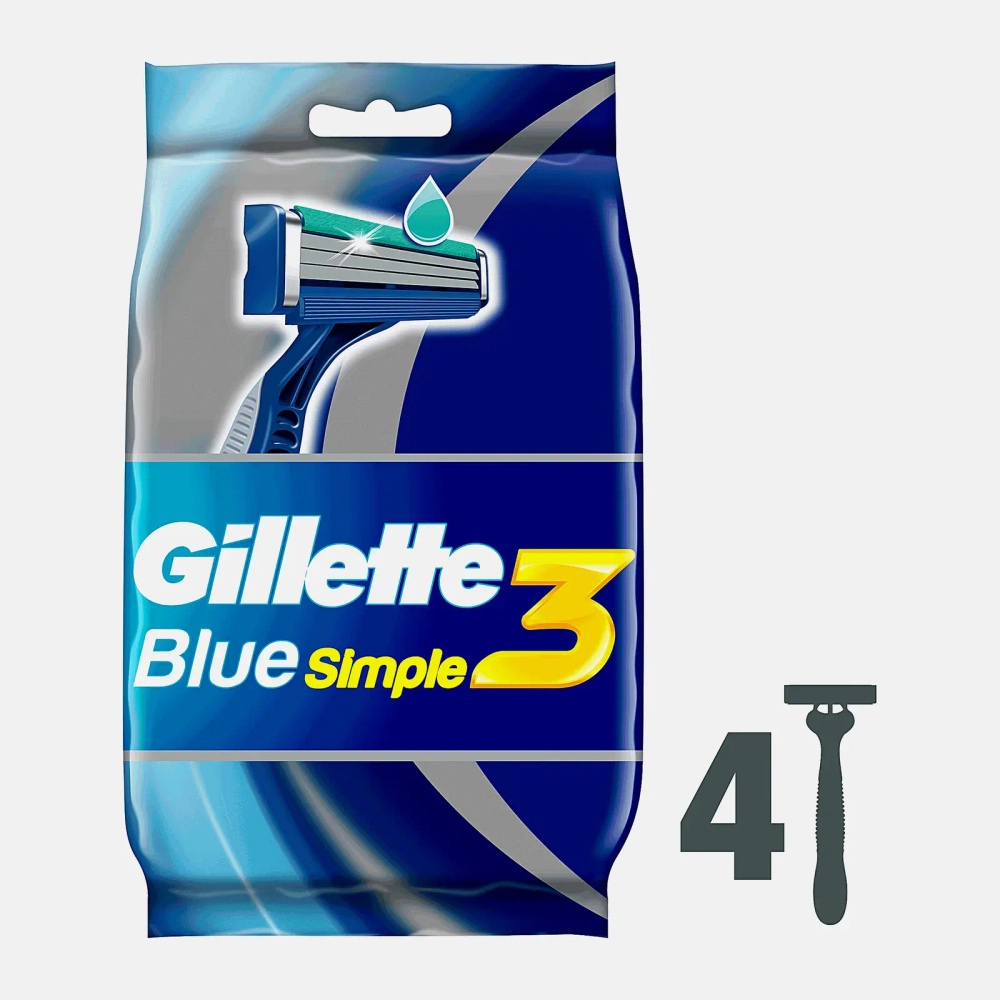 Бритва Gillette Blue Simple одноразовая 4шт