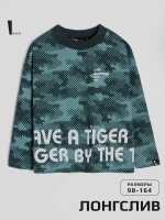 Лонгслив для мальчика, зеленый