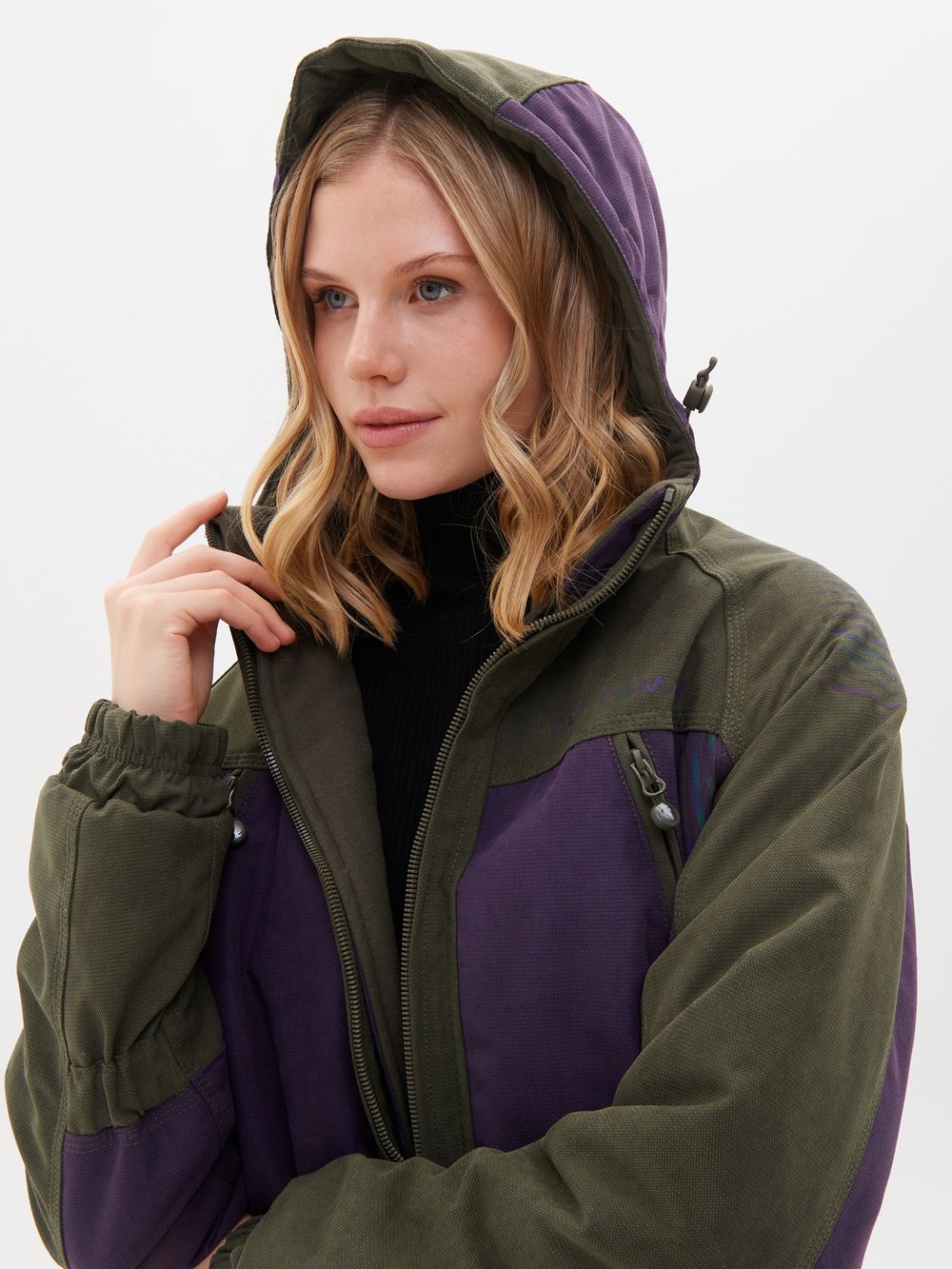 Костюм демисезонный женский Селенга ткань Исландия цвет Хаки/Фиолетовый