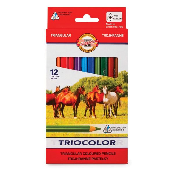 Карандаши цветные TRIOCOLOR 3142, 12 цветов