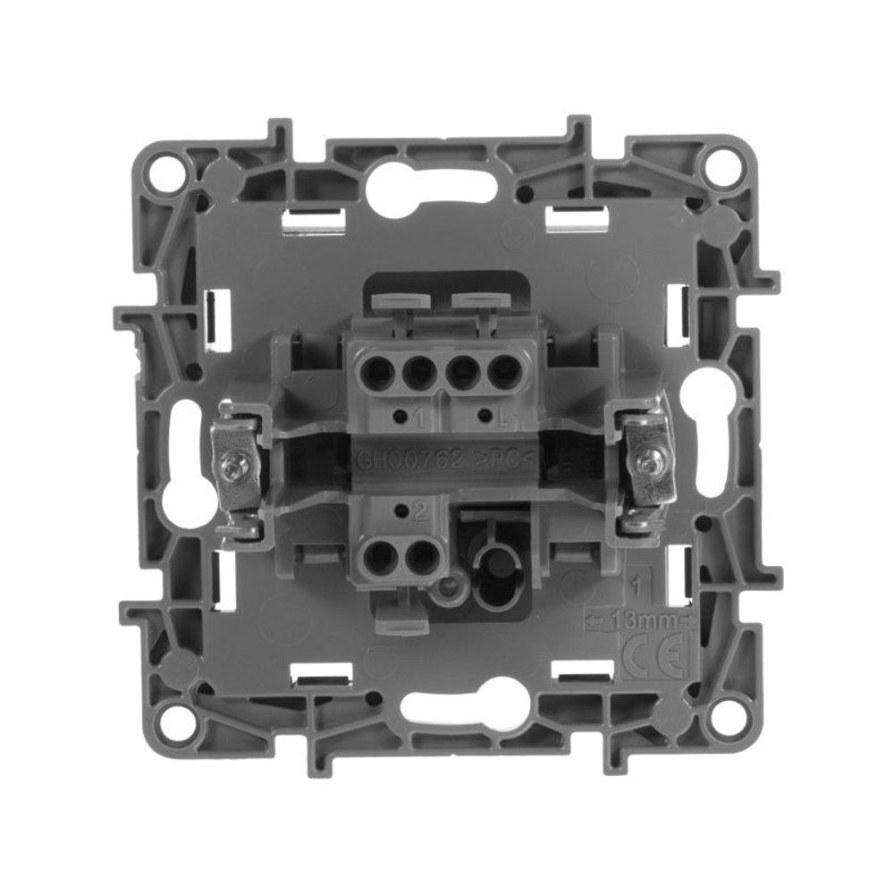 Переключатель 1-кл. СП Etika 10А IP20 250В 10AX авт. зажимы механизм антрацит IEK 672605