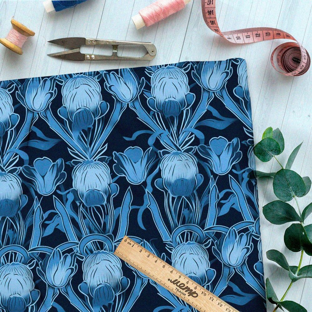 Ткань премиум шелк искусственный Армани ночной концерт