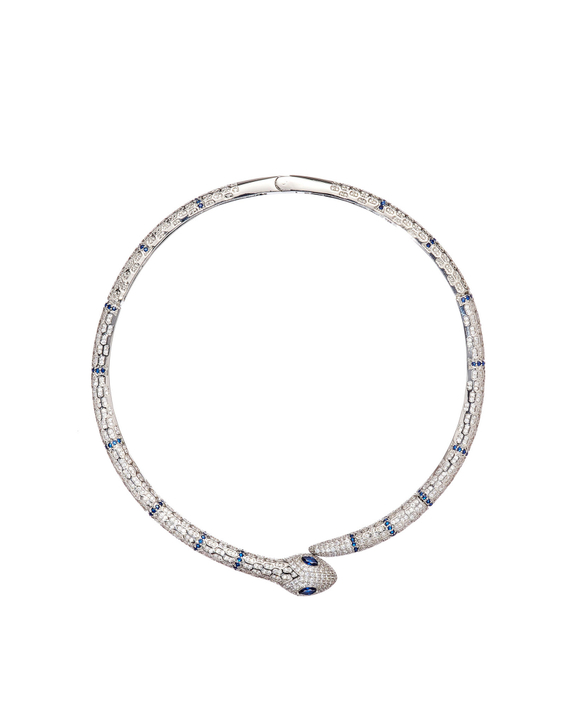 Колье- змея, жесткая основа