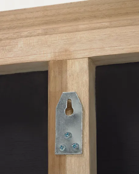 Изголовье подвесное Natesa из массива тика и кожи 163x60 см