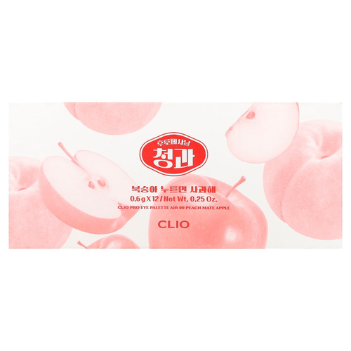 Clio, Pro Eye Palette Air, 09 персиковое яблоко и мате, 1 шт.