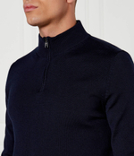 Шерстяной гольф Ebenji BOSS BLACK - темно-синий(50528300)