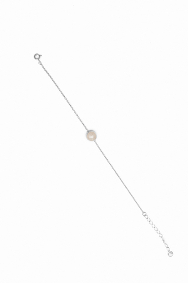 Браслет из серебра "Розовый Кварц"