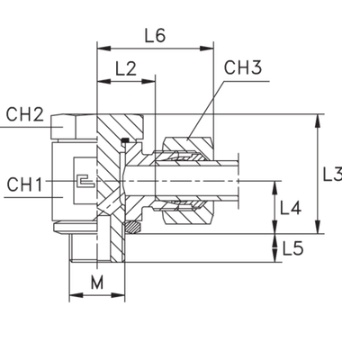 Соединение JE DL18 22х1.5 (в сборе)