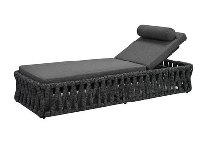 Шезлонг-лежак Besta Fiesta БИАРРИЦ алюминий роуп, черный