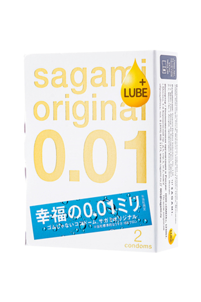 Презервативы Sagami Original 0.01 Extra Lub полиуретановые №2