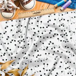 Ткань премиум атлас фантазия на тему горошин