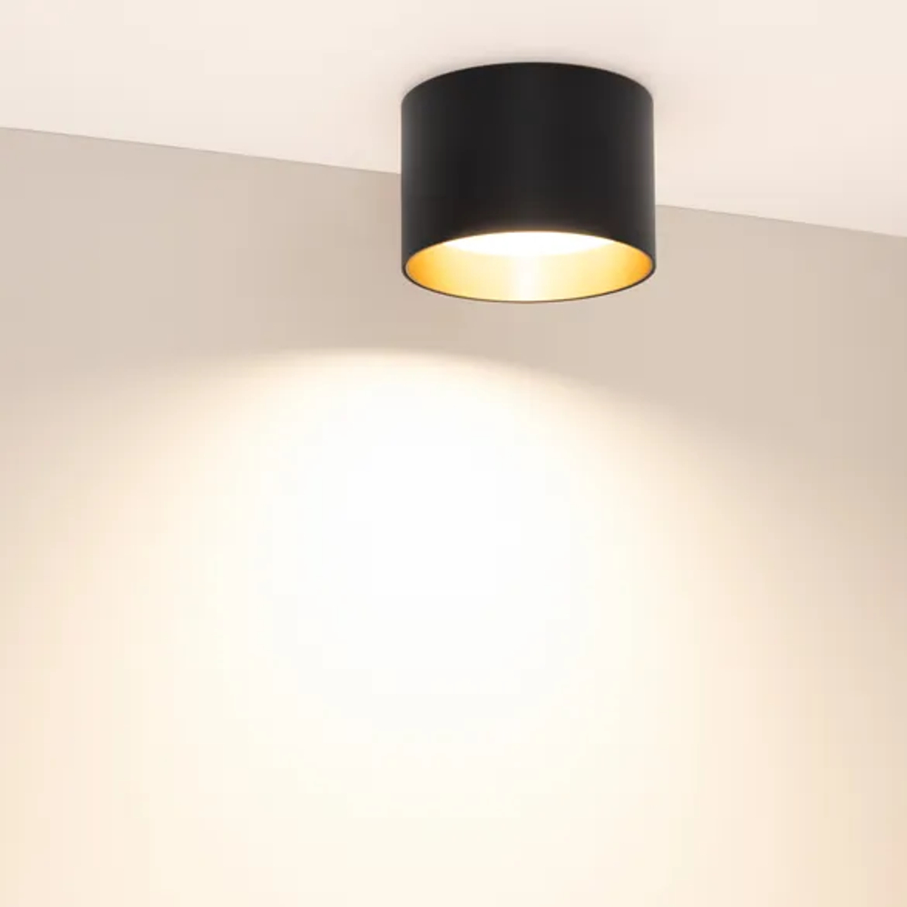 Светильник SP-BISCOTTO-R120-12W Warm3300-MIX (BK-GD, 80 deg, 230V) (Arlight, IP54 Металл, 5 лет) 055026