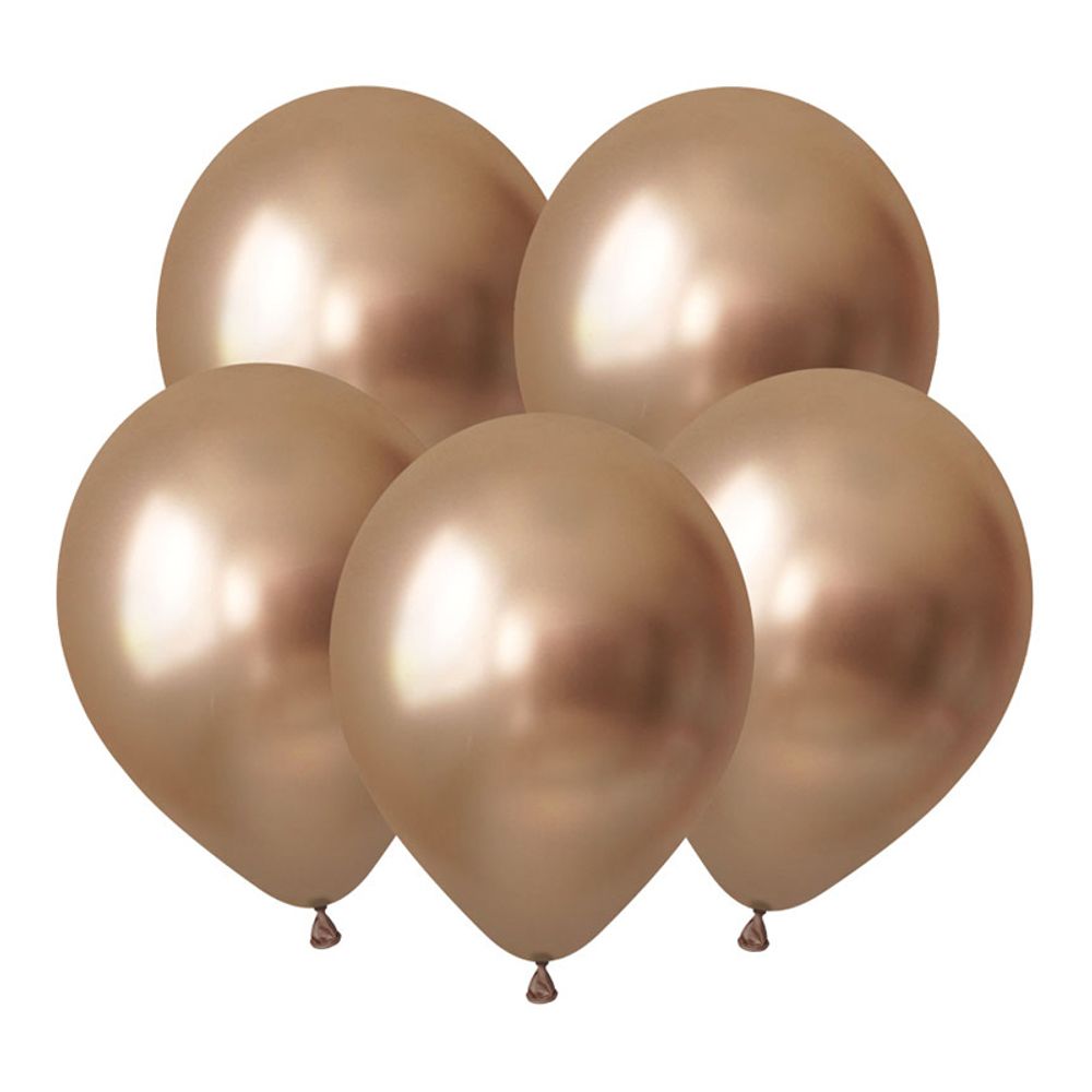 Золото, Зеркальные шары / Luster Gold, латексный шар 50шт.