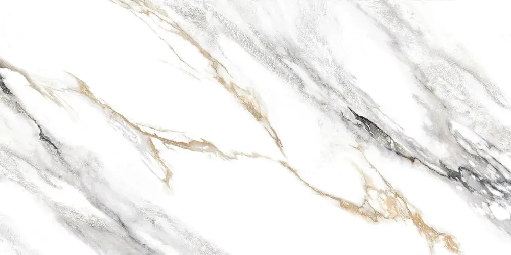 Керамогранит Alma Ceramica GFA114ARS04R Arabesco 114x57 серый / белый сахарный под мрамор