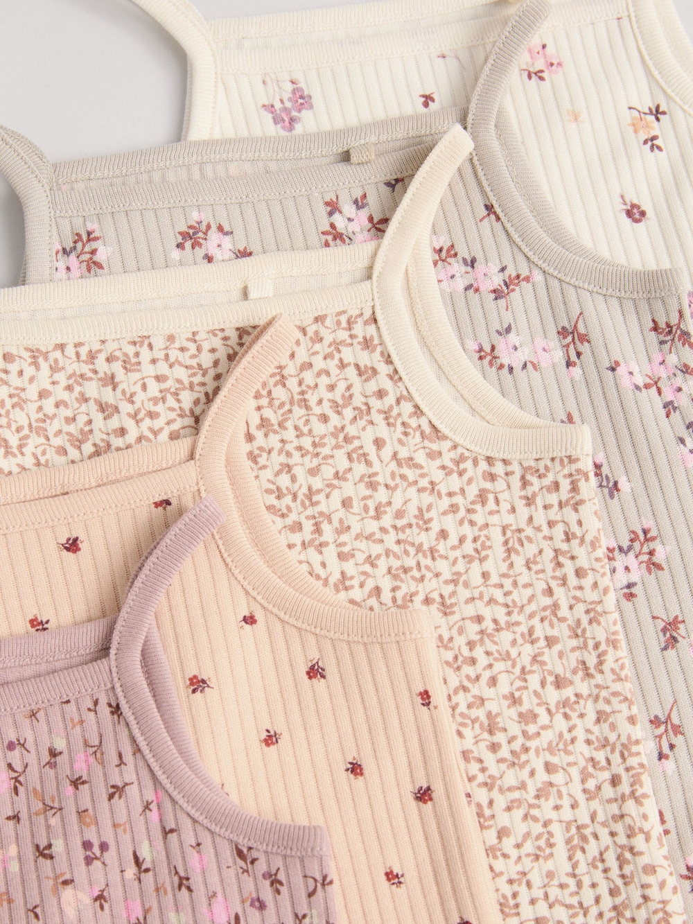 Боди без рукавов для малышей Next E19-736, 5 шт., Бежевый, Молочный