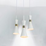 816016 Люстра DUMO 1х40W E14 БЕЛЫЙ МАТОВЫЙ/ЗОЛОТО