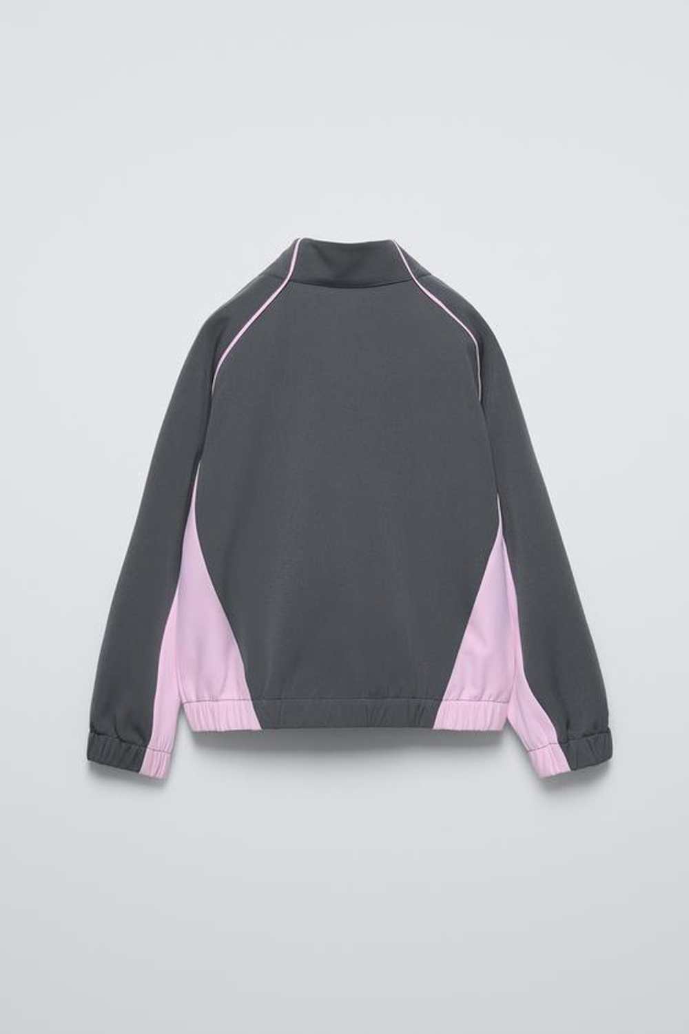 ZARA ТОЛСТОВКА С КОНТРАСТНЫМИ ДЕТАЛЯМИ, СЕРЫЙ