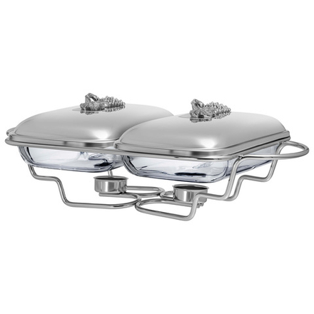 МАРМИТ ДВОЙНОЙ LEFARD СЕРИЯ "HARMONY" СО СТЕКЛЯННЫМИ ФОРМАМИ ДЛЯ ЗАПЕКАНИЯ, 1,6Л/1,6Л