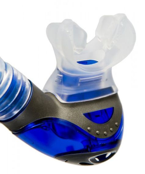 Трубка с клапаном Sargan Бетта Синяя Прозрачный силикон