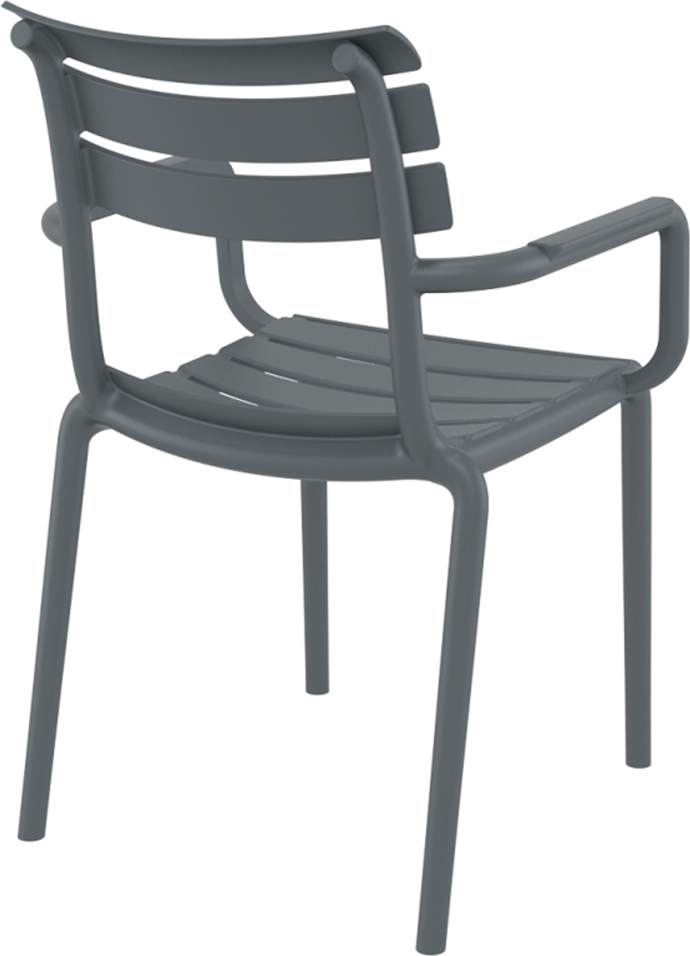 Кресло пластиковое Siesta Contract Paris, темно-серый