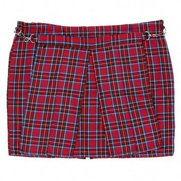 Юбка шотландская с передником красная (103)