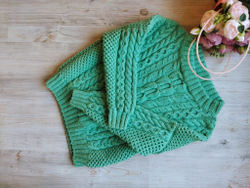 Свитер с оранами (42-46 / ментол / Базовая коллекция / 42-46)