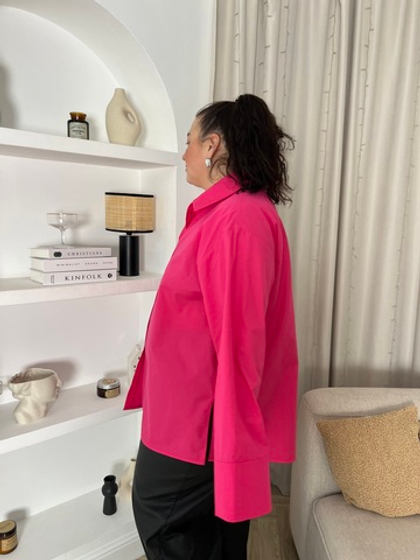 Рубашка базовая фуксия