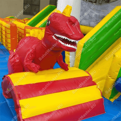 Большой надувной батут "Средневековье" 15*15*5 м