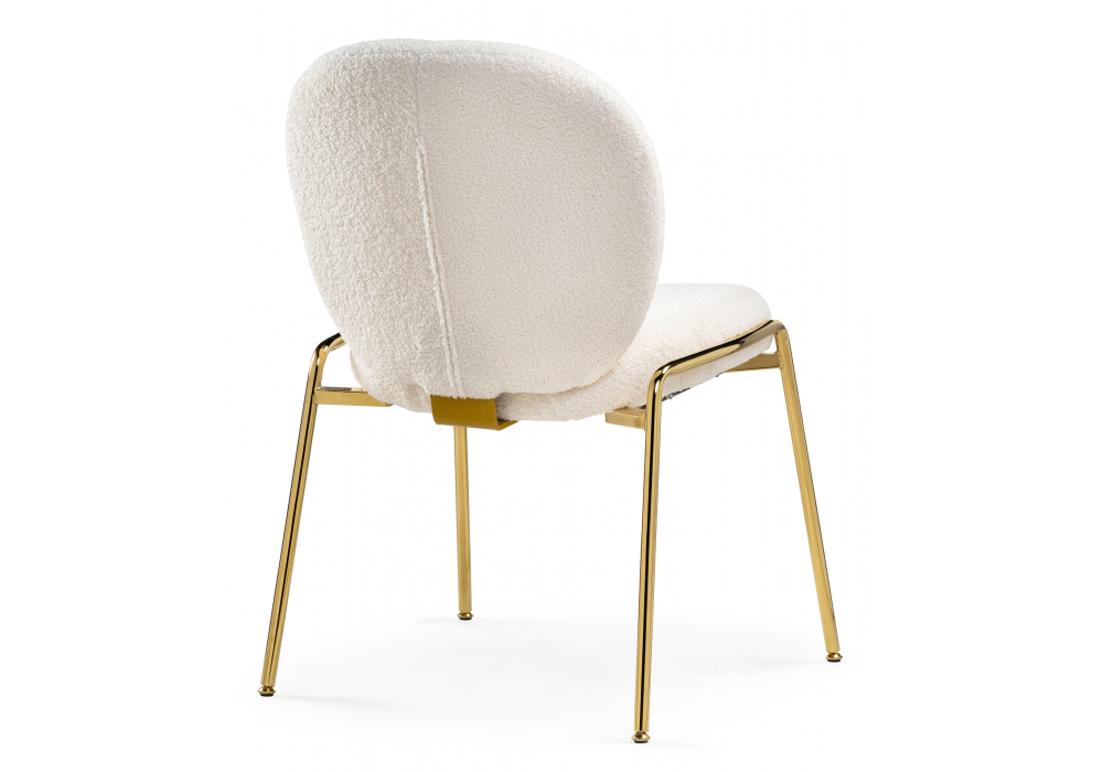 Стул на металлокаркасе Woodville Kalipso 1 white, gold