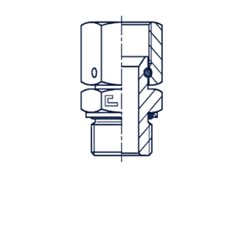 Штуцер FNH JIC 9/16 - BSP 1/4 (o-ring)