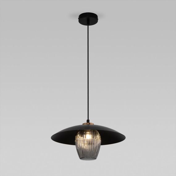 Подвесной светильник Eurosvet Kamari 50259/1 черный/дымчатый