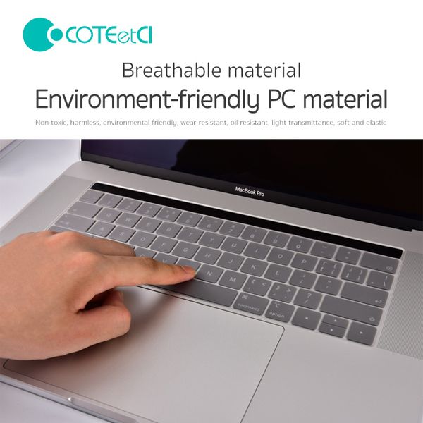Защитная накладка COTEetCI MB1014 Keyboard skin TPU ultra slim для MacBook New Pro 13"/ 15" (A1989,A1706)