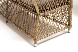 "Катания" обеденная группа плетеная на 6 персон, цвет соломенный