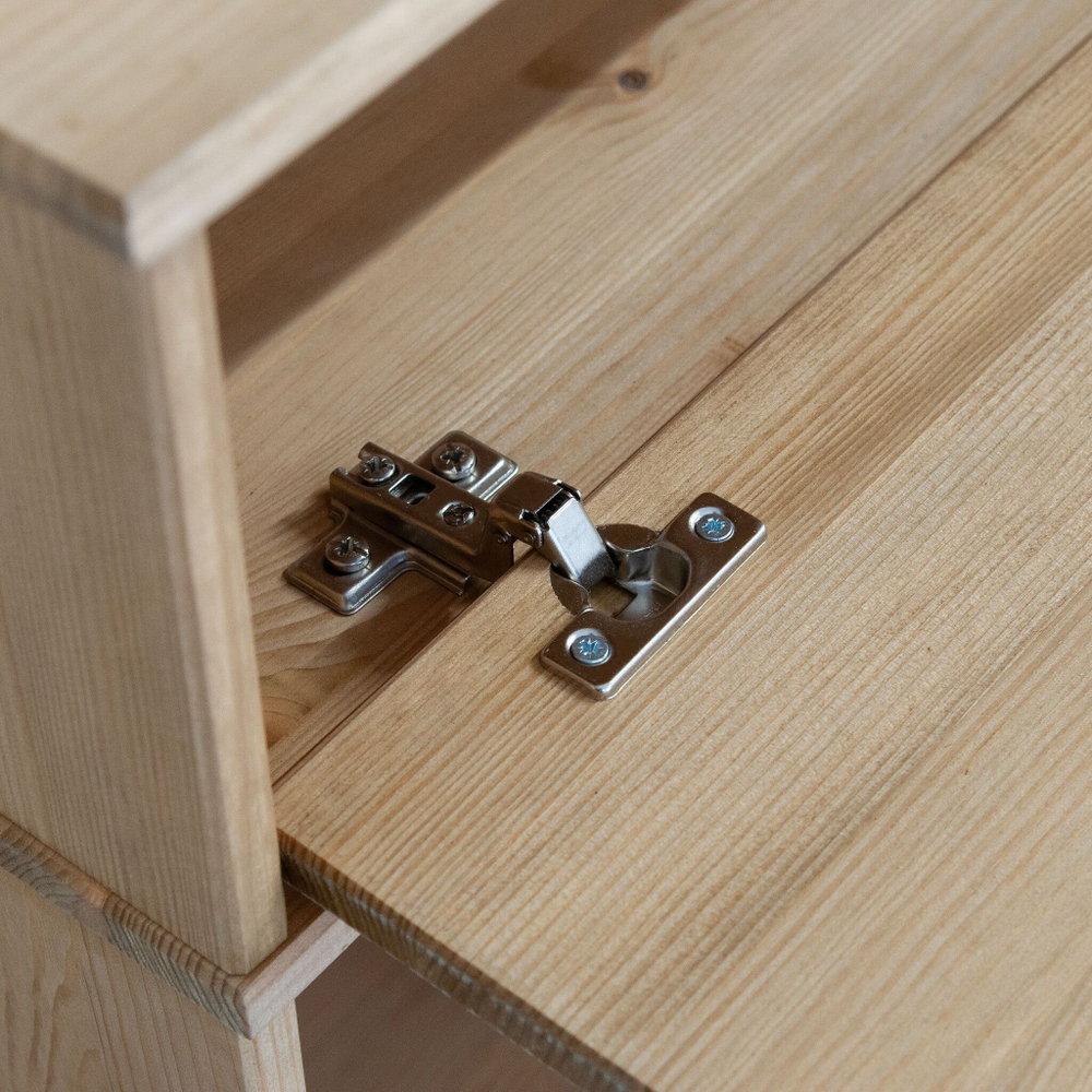 Камин-стеллаж Абау 1 ящик с подсветкой, натуральный