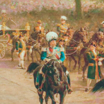 Сюжетный гобелен в парадной раме «На параде»