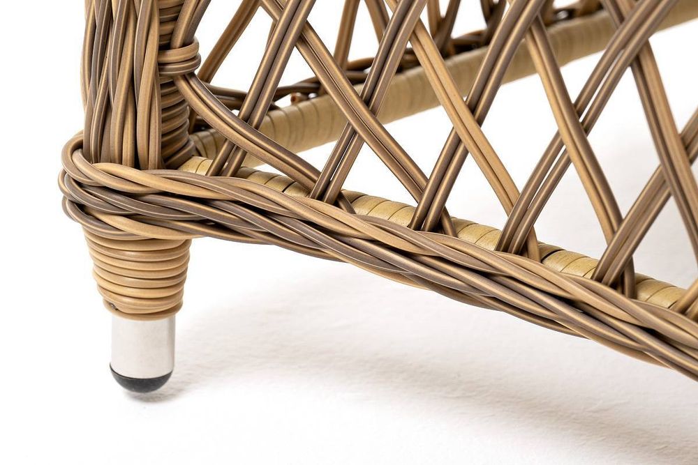 "Катания" обеденная группа плетеная на 6 персон, цвет соломенный